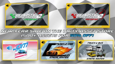New Year Sale on the Unity Asset Store: 1500+ assets for 50% OFF!