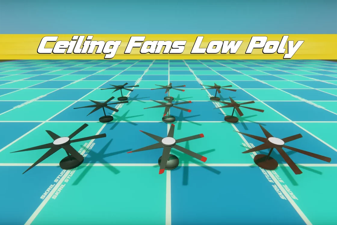 Ceiling Fans Low Poly